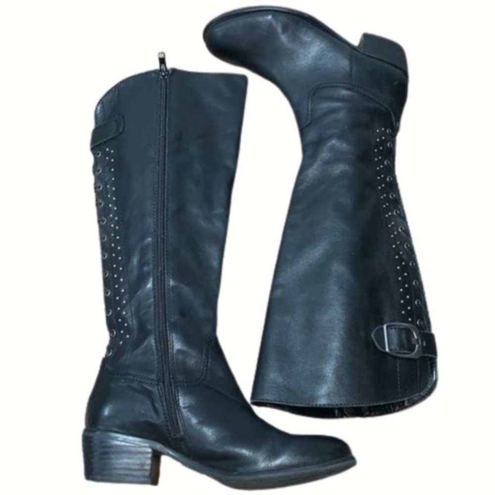 Arturo Chiang Knee High Boots Black Size 6.5